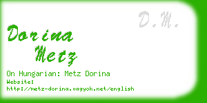 dorina metz business card